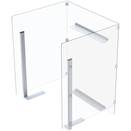 Global Industrial Clear Plastic Protective Shield For Mobile Computer PC Cart 695436 695436S